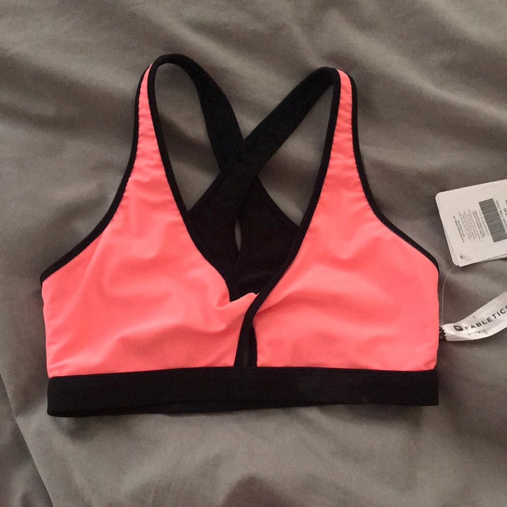FABLETICS Ellie Reversible Bikini/Yoga Top - coral